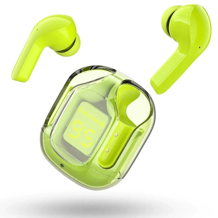 green earbuds